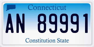 CT license plate AN89991
