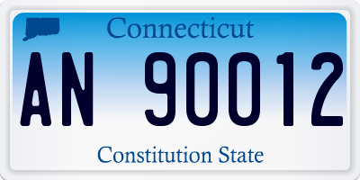 CT license plate AN90012
