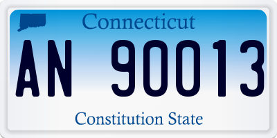 CT license plate AN90013