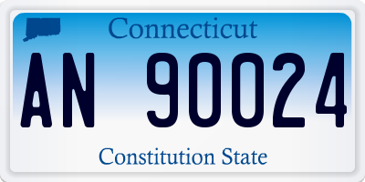 CT license plate AN90024