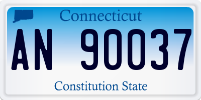 CT license plate AN90037