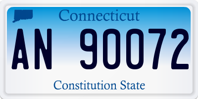 CT license plate AN90072