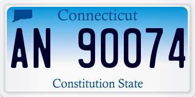 CT license plate AN90074