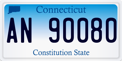 CT license plate AN90080
