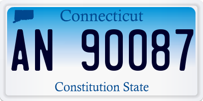 CT license plate AN90087
