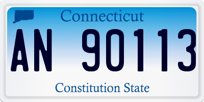 CT license plate AN90113