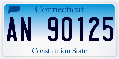 CT license plate AN90125
