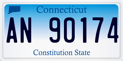 CT license plate AN90174