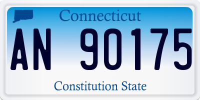 CT license plate AN90175