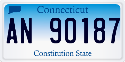 CT license plate AN90187