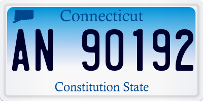 CT license plate AN90192
