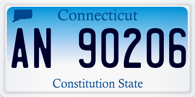 CT license plate AN90206