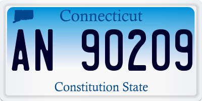 CT license plate AN90209