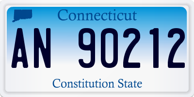 CT license plate AN90212
