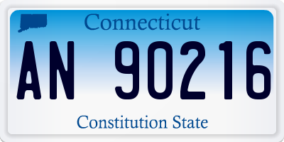 CT license plate AN90216