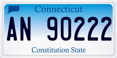CT license plate AN90222