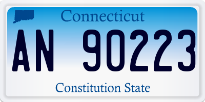 CT license plate AN90223