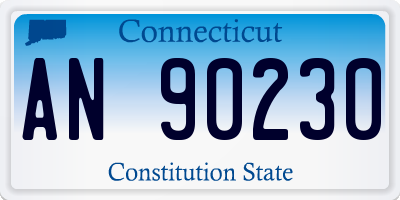 CT license plate AN90230