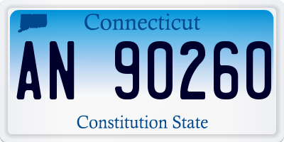 CT license plate AN90260