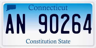 CT license plate AN90264