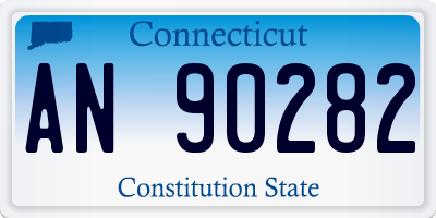 CT license plate AN90282