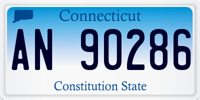 CT license plate AN90286