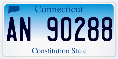 CT license plate AN90288