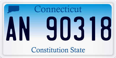 CT license plate AN90318