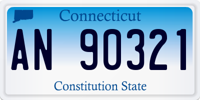 CT license plate AN90321