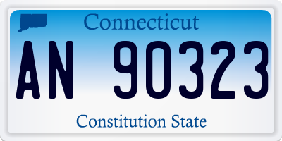 CT license plate AN90323