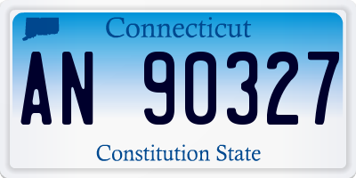 CT license plate AN90327