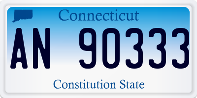 CT license plate AN90333