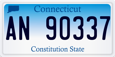 CT license plate AN90337