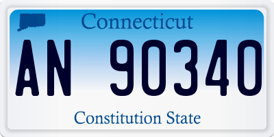 CT license plate AN90340