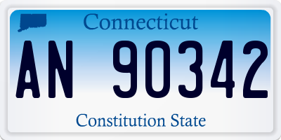 CT license plate AN90342