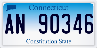 CT license plate AN90346