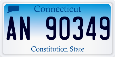 CT license plate AN90349