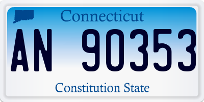 CT license plate AN90353