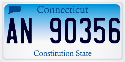 CT license plate AN90356