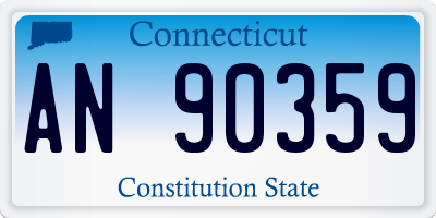 CT license plate AN90359