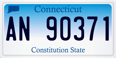 CT license plate AN90371