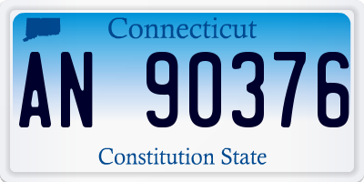CT license plate AN90376