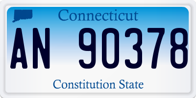 CT license plate AN90378