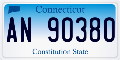 CT license plate AN90380