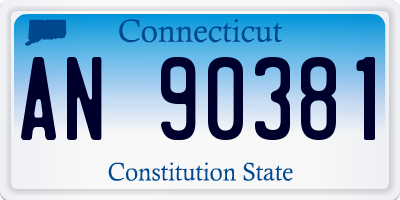 CT license plate AN90381
