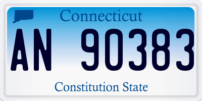 CT license plate AN90383