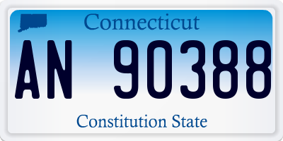 CT license plate AN90388