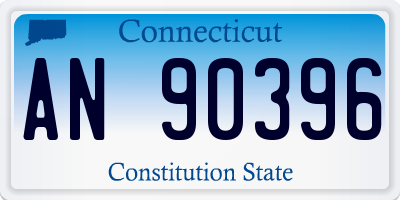 CT license plate AN90396