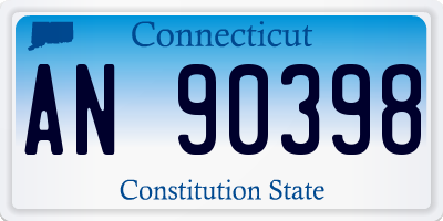 CT license plate AN90398