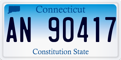 CT license plate AN90417